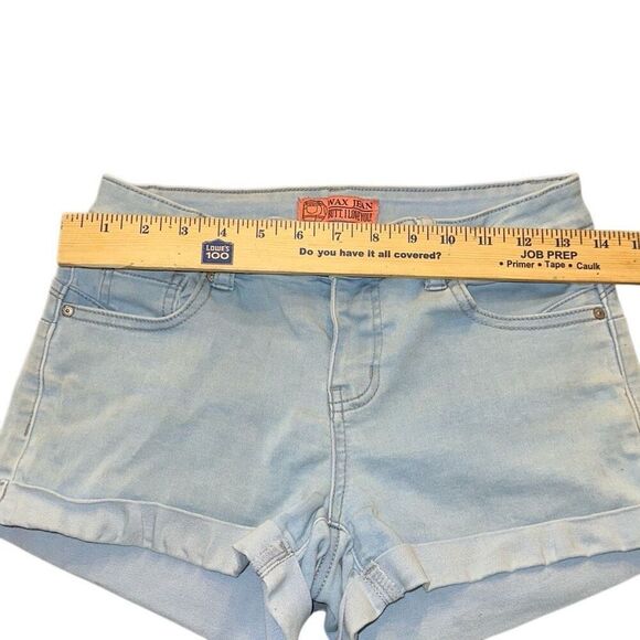 Wax Jean Big Booty Jean Shorts sz Med jean denim rolled cuffed shorts - Picture 3 of 5